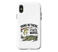 Custodia per iPhone X/XS Sarcasmo della situazione precaria alligatore rana