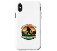 Custodia per iPhone X/XS Sasquatch Retro Maybe You're The Myth Walk The Unknown