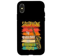 Custodia per iPhone X/XS Sassofono Lo Strumento Per Intelligente Persone Musicista