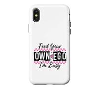 Custodia per iPhone X/XS Sassy Alimenta il tuo EGO I'm Busy Confident Design