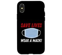 Custodia per iPhone X/XS Save Lives Wear a Mask