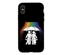 Custodia per iPhone X/XS Save Space - Ombrello protettivo arcobaleno, motivo: patrioti