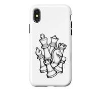 Custodia per iPhone X/XS Scacchi Amante Pezzi Giocatore Vintage Pronto A Giocare