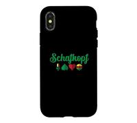 Custodia per iPhone X/XS Schafkopf - Carte da gioco a mano tedesca