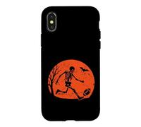 Custodia per iPhone X/XS Scheletro Calcio Sotto Luna
