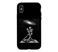 Custodia per iPhone X/XS Scheletro Coppia Danza Sotto la Galassia Gotico Celeste Vi