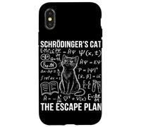 Custodia per iPhone X/XS Schrodinger Cat Escape Plan Fisica Quantistica Gatto