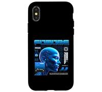 Custodia per iPhone X/XS Sci Fi Future EVA 02 Intelligenza Artificiale Specchio Umanità