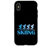 Custodia per iPhone X/XS Sci Neve Piste da sci Inverno