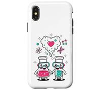 Custodia per iPhone X/XS Science Love Vibes Chemistry Lab Carino San Valentino
