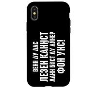 Custodia per iPhone X/XS Scritta in Russia in lingua tedesca "Wenn du das like kannst Russen"