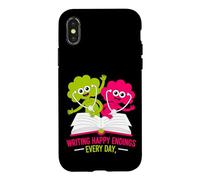 Custodia per iPhone X/XS Scrivere Happy Endings Every Day Design