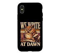 Custodia per iPhone X/XS Scriviamo a Dawn Vintage Owl Scrittori E Poeti