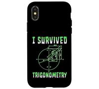 Custodia per iPhone X/XS Scuola di matematica di trigonometria divertente sono sopravvissuto