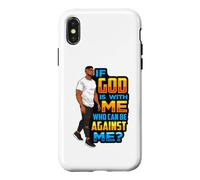 Custodia per iPhone X/XS Se Dio è con me chi può essere contro di me Padre Nero Re