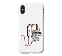 Custodia per iPhone X/XS Se la musica è il cibo dell'amore, gioca con le cuffie
