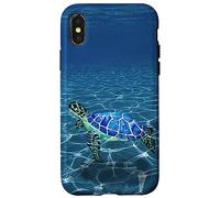 Custodia per iPhone X/XS Sea Decor Ocean Life Turtle Creatures Beach