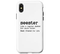 Custodia per iPhone X/XS Seester Definition Funny Sister Big Sister Best Friend Sis