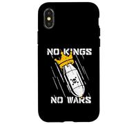 Custodia per iPhone X/XS Segno di protesta No Kings No Wars