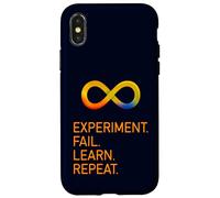 Custodia per iPhone X/XS Segno infinito di esperimento fallito impara ripetere la scienza