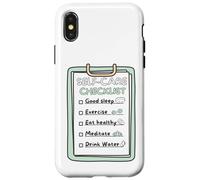 Custodia per iPhone X/XS SelfCare Checklist Promemoria abitudini sane
