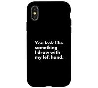 Custodia per iPhone X/XS Sembri qualcosa che disegno con la mano sinistra.