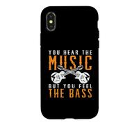 Custodia per iPhone X/XS Senti la musica ma senti il basso Clef Lovers Basso