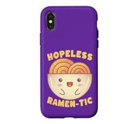 Custodia per iPhone X/XS Senza speranza Ramen-tic Carino Kawaii Noodle Amante Pun