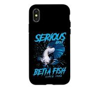 Custodia per iPhone X/XS Serio riguardo al custode di pesci d'acquario Betta Fish dal