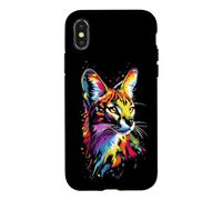 Custodia per iPhone X/XS Serval Gatto da Preda Africa Savana Gatto Leopardo Dolce