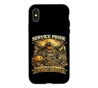 Custodia per iPhone X/XS Service Pride Spooky Nights, veterani militari, Halloween