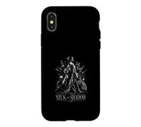 Custodia per iPhone X/XS Seta E Ombra Geisha Sakura Lanterna Notte
