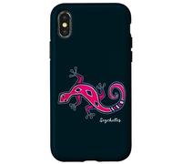 Custodia per iPhone X/XS Seychelles Geco Souvenir Bungalow Praslin La Digue Regalo