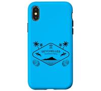 Custodia per iPhone X/XS Seychelles Isola Sole e Palme
