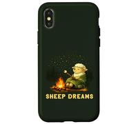 Custodia per iPhone X/XS Sheep Dreams - Campfire Marshmallow Camping