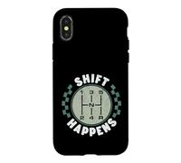 Custodia per iPhone X/XS Shift Happens - Cambio manuale a 5 velocità divertente