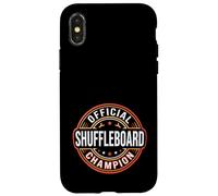 Custodia per iPhone X/XS Shuffleboard Champion Gioco da tavolo Amante Outdoor Shuffle Board