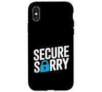 Custodia per iPhone X/XS Sicuro Sorry Lucchetto Data Breach Cyber Security Umorismo