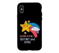 Custodia per iPhone X/XS Sii come una stella Umorismo sarcastico distante e morente