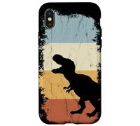 Custodia per iPhone X/XS Silhouette retrò del dinosauro T-Rex