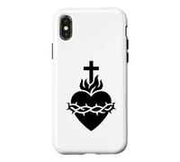 Custodia per iPhone X/XS Simbolo cattolico: il Sacro Cuore di Gesù