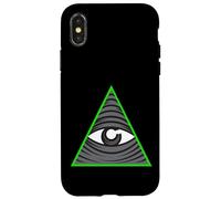 Custodia per iPhone X/XS Simbolo occulto della piramide dell'occhio che vede tutto