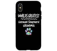 Custodia per iPhone X/XS Simpatica stampa a forma di zampa di cane della nonna di Worlds Greatest German Shepherd