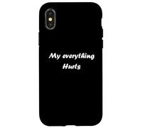 Custodia per iPhone X/XS Simple Funny gym workout quote My Everything Hurts