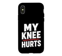 Custodia per iPhone X/XS Simple Funny gym workout quote My Knee Hurts