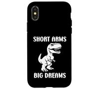 Custodia per iPhone X/XS Simple tyrannosaurus dinosaur Funny quote short arms t-rex