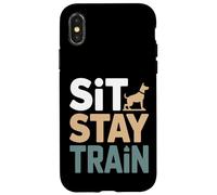 Custodia per iPhone X/XS Sit Stay Train Dog Obbedience Trainer