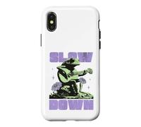 Custodia per iPhone X/XS Slow Down Frog Playing Guitar Relax & Enjoy Your Life