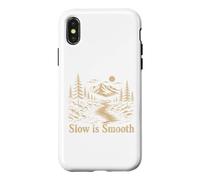 Custodia per iPhone X/XS Slow Is Smooth Escursioni in montagna Foresta Laghi Natura