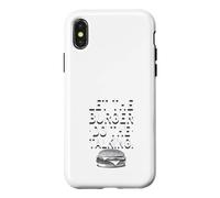 Custodia per iPhone X/XS Smash Burger Lover Cheeseburger alla griglia con parte superiore piatta